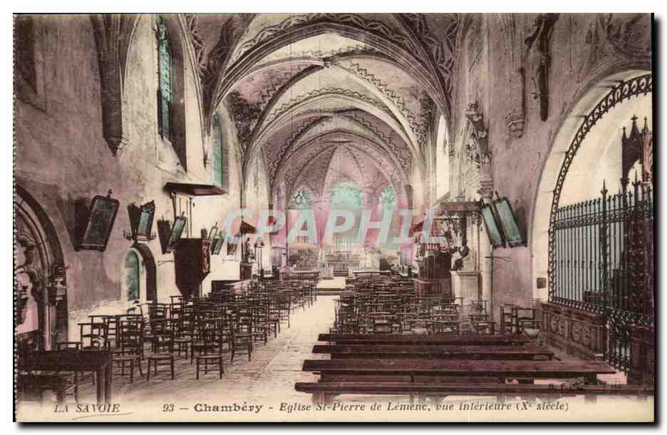Chambery CPA Eglise St peirre de Lemenc Vue interieure (10 eme)