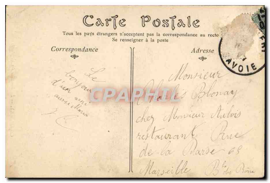 Chambery CPA la fontaine des elephants — Rückseite