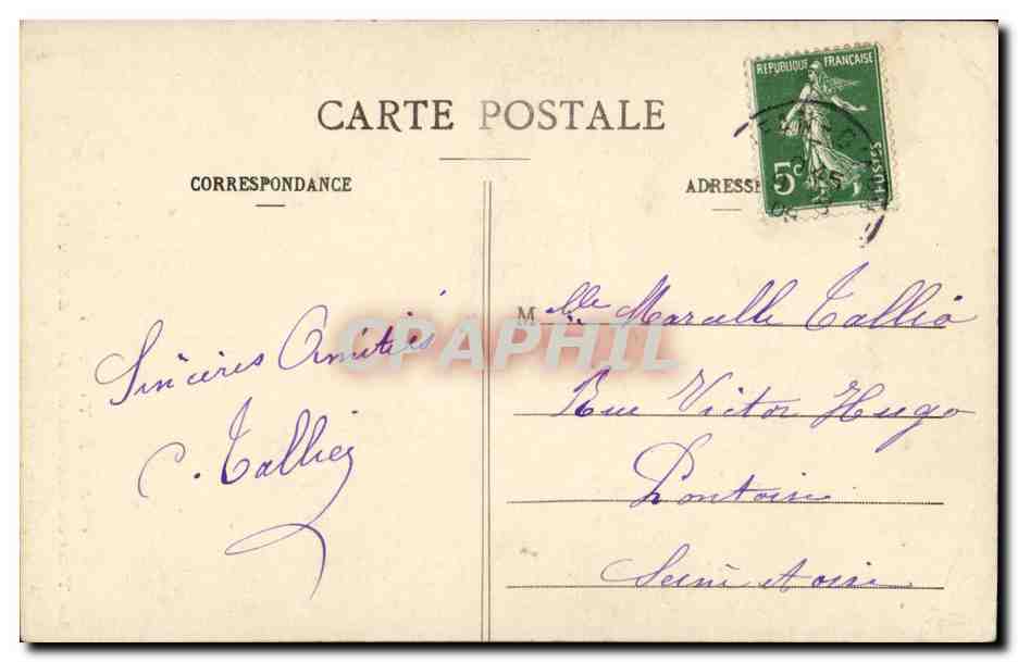 Chambéry (Savoie) — La Tour du Château des Ducs de Savoie — Coll. L. Grimal, n° 747 — Rückseite