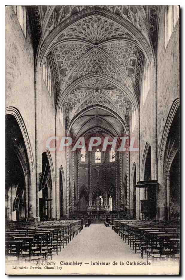 Chambery CPA Interieur de la cathedrale