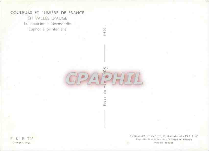 CPM En Vallee d'Auge La Luxuriante Normandie Euphorie Printaniere — Rückseite