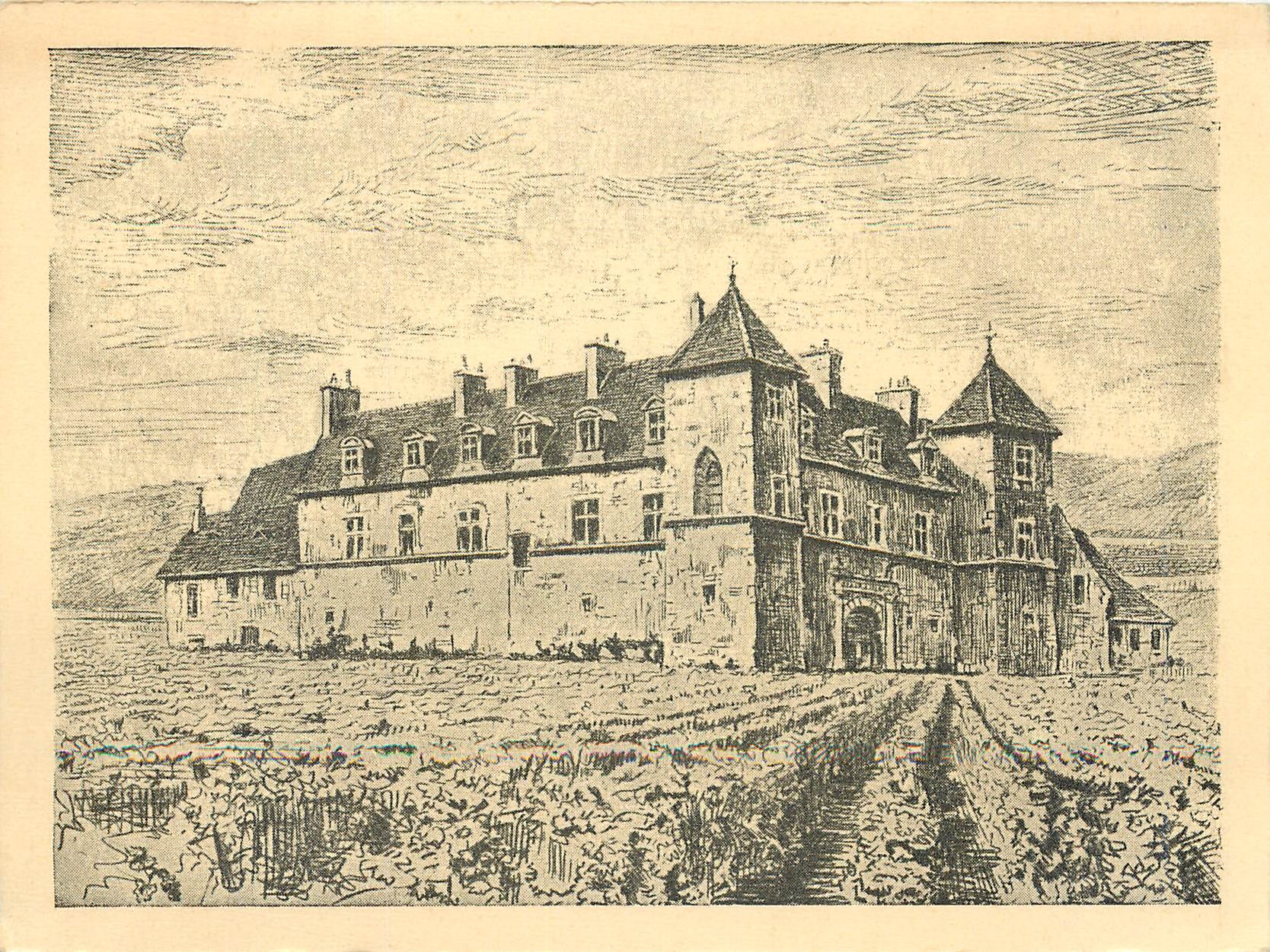CPM Chateau du Clos de Vougeot edifie en 1551 dom Loysier 48Â°abbe de citeaux siege de la Confrerie 