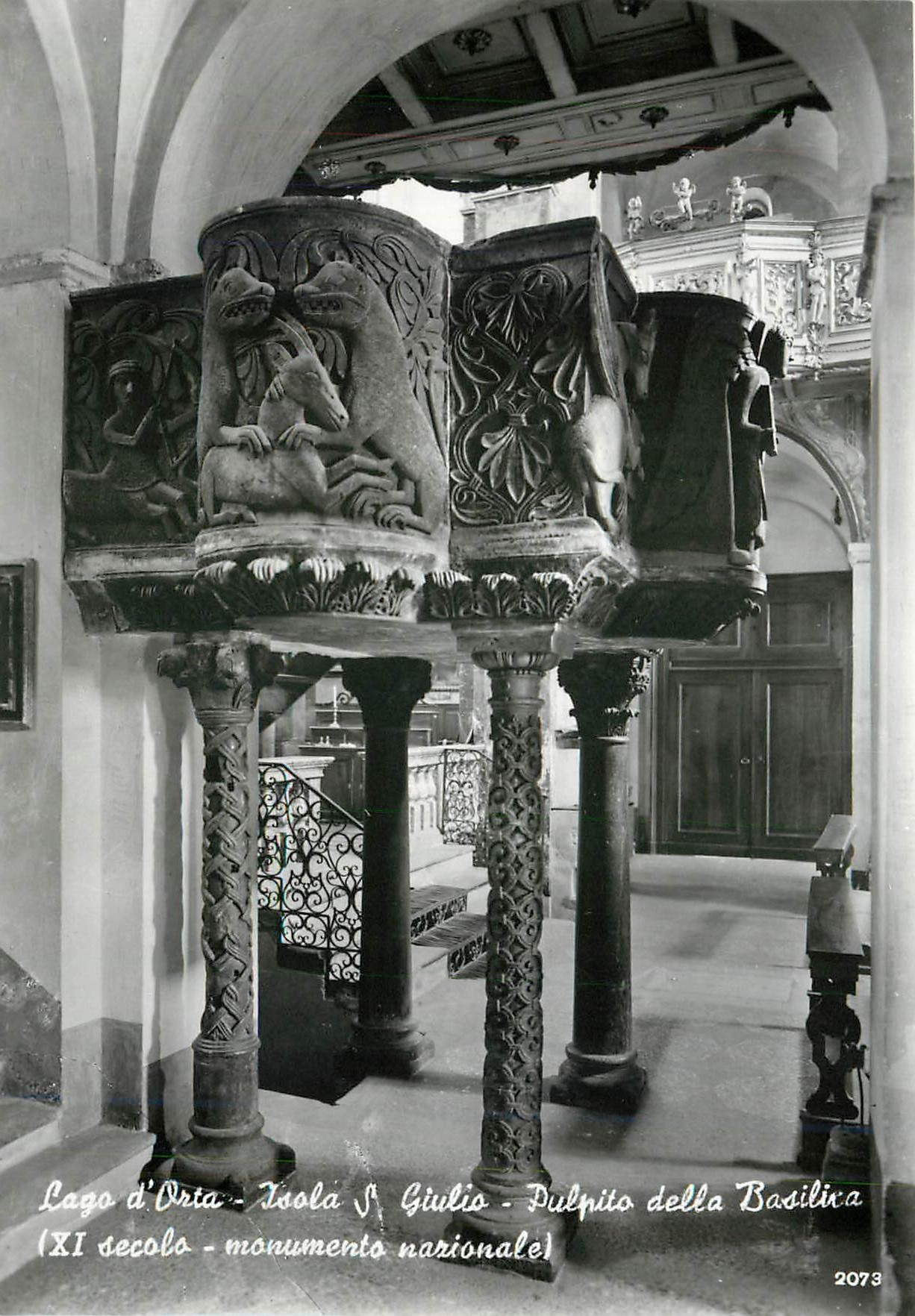 CPM Lago d'Orta Isola S Giullio Pulpito Della Basilica