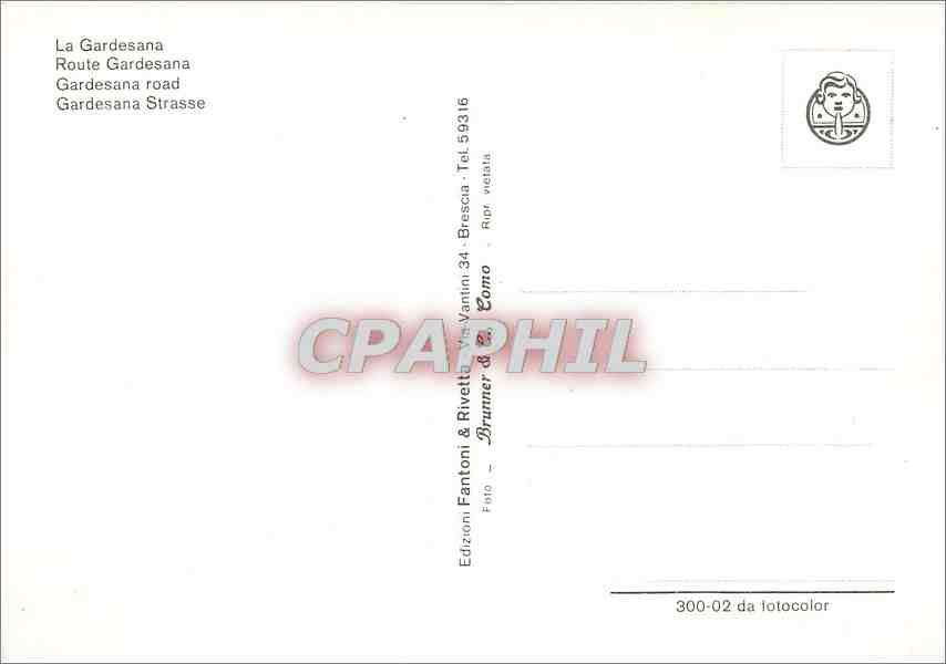 CPM La Gardesana Route Gardesana — Rückseite