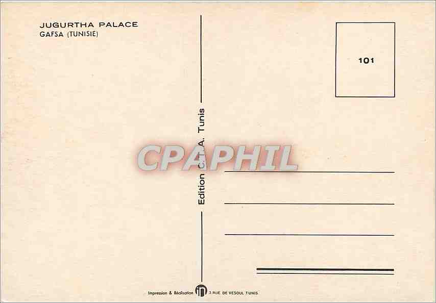 CPM Tunisie Gafsa Jugrtha Palace — Rückseite