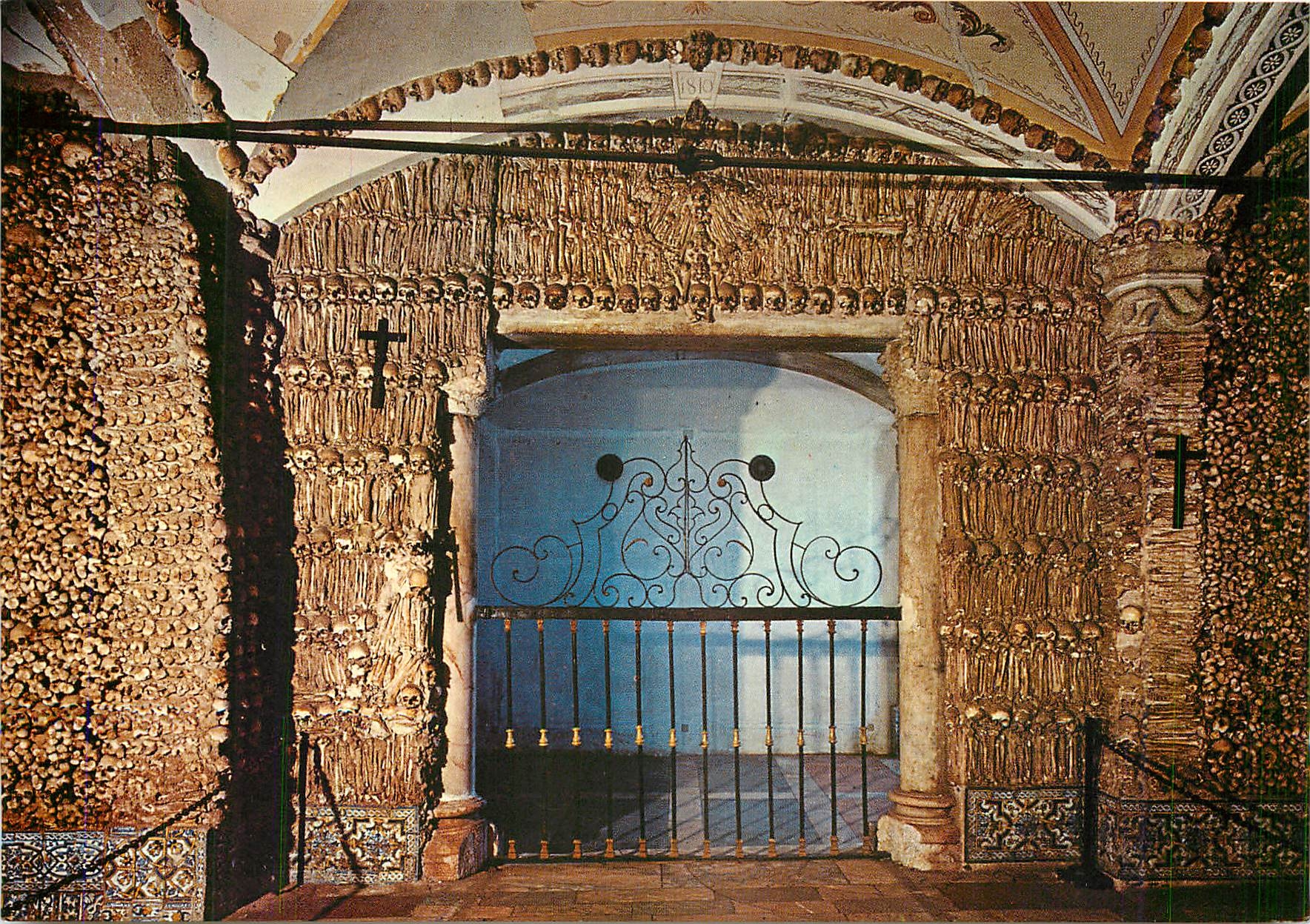CPM Evora Portugal St Francis church Bones chapel XVIth cnetury