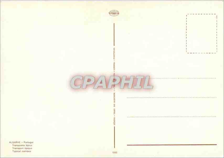 CPM Algarve Portugal Transport tipique — Back