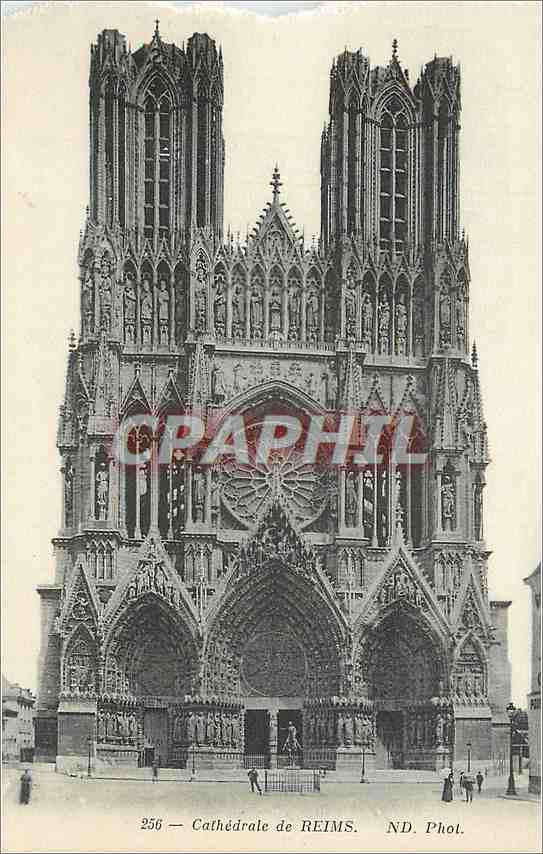Cathédrale de Reims — façade gothique — ND. Phot. n° 256 - Recto