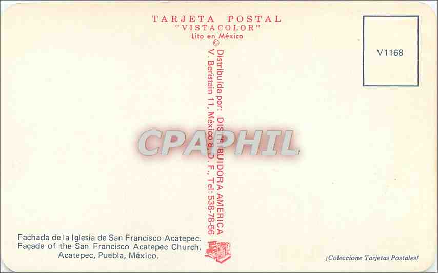 CPM Facade of the San Francisco Acatepec Church — Verso