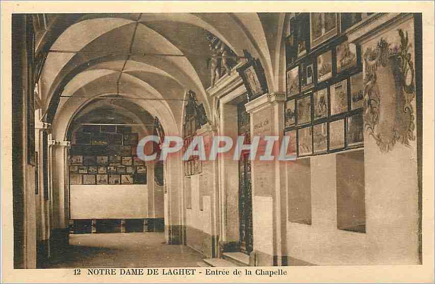CPA Notre Dame de Laghet Entree de la chapelle