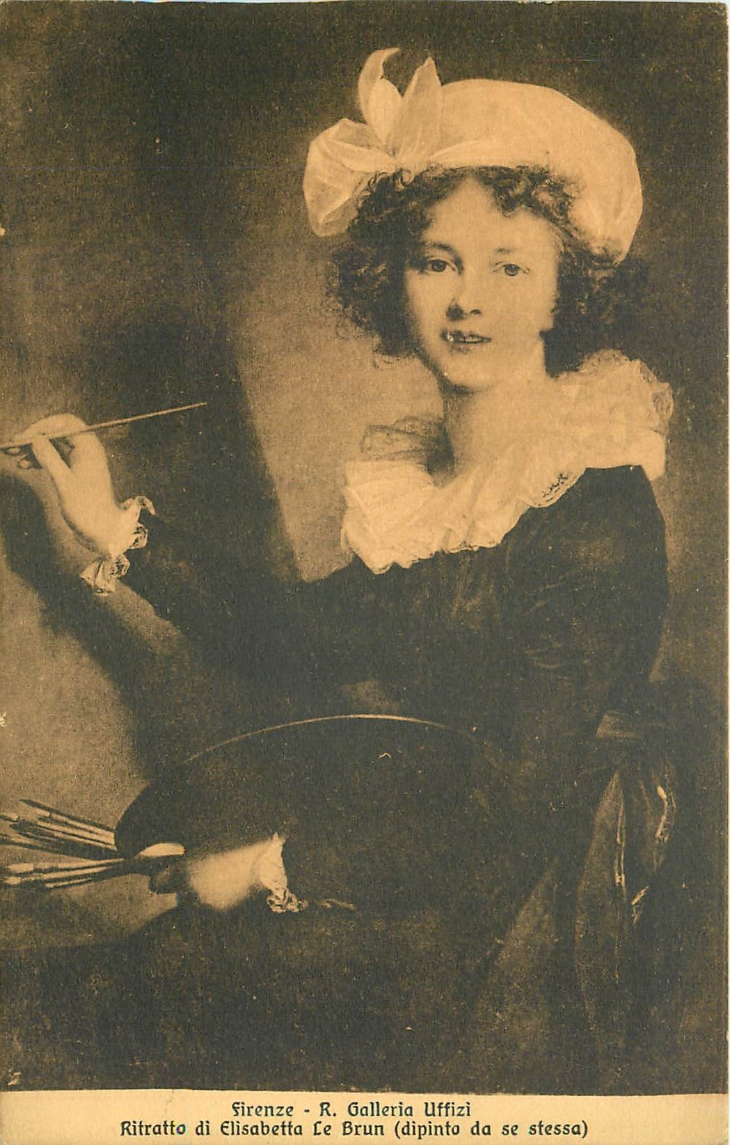 CPA Firenze R Galleria Uffize Ritratto di Elisabetta le Brun (dipinto da se Stessa)