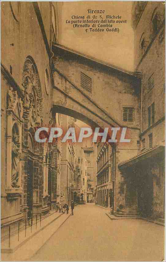 CPA Firenze Chiesa di Or S Michele La Partie inferiore dal lato avest (Arnolfo di cambia Taddeo gadd