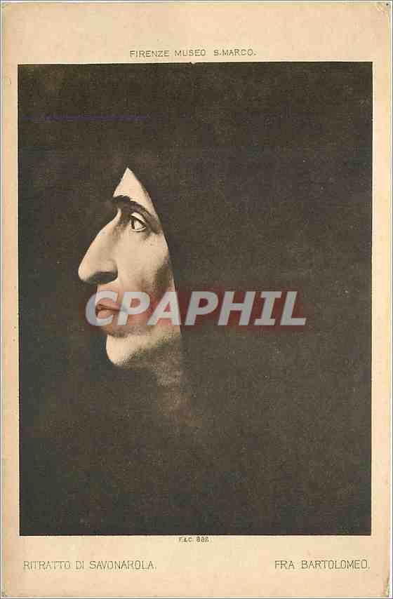 CPA Ritratto di Savonarola Fra Bartolomeo