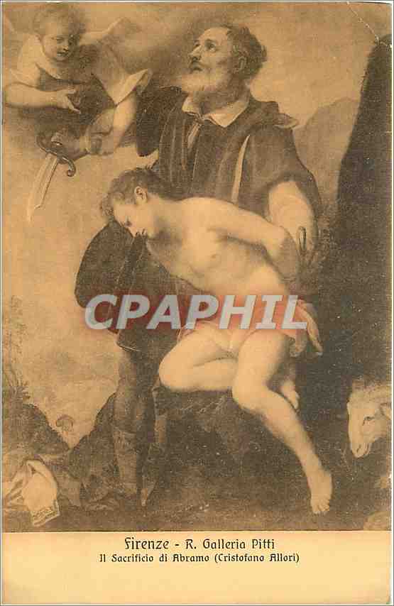 CPA Firenze R Galleria Pitti Il Sacrificio di Abramo (Cristofano Allori)