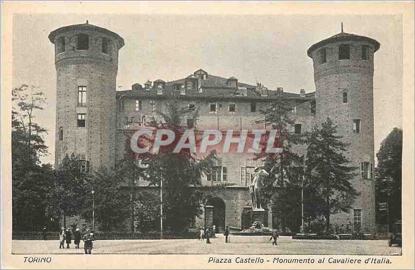 CPA Torino Piazza Castello Monumento al cavaliere d'Italia