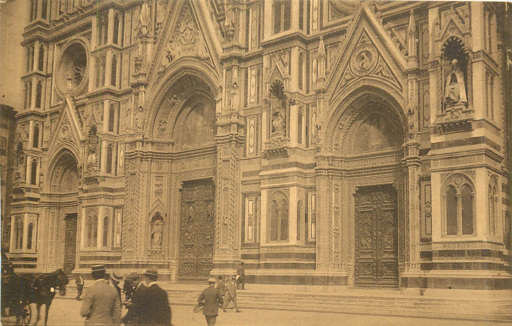 CPA Firenze Le Porte princcipali della Cathedrale
