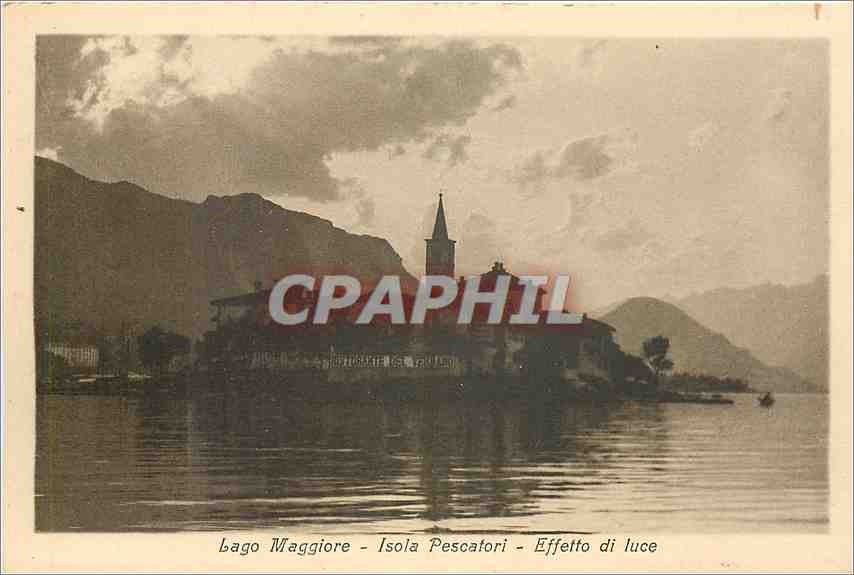 CPA Lago Maggiore Isola Pescalori Efetto di Luce