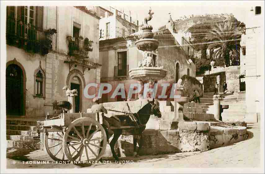 CPA Taormina Fontana Plazza del Duomo Ane Mule