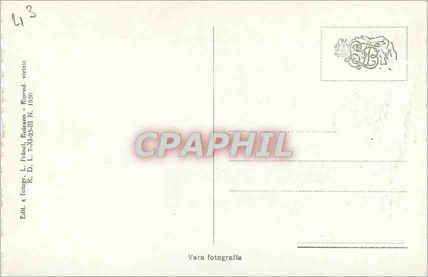 CPA Merano Castel Tirolo m 639 — Rückseite