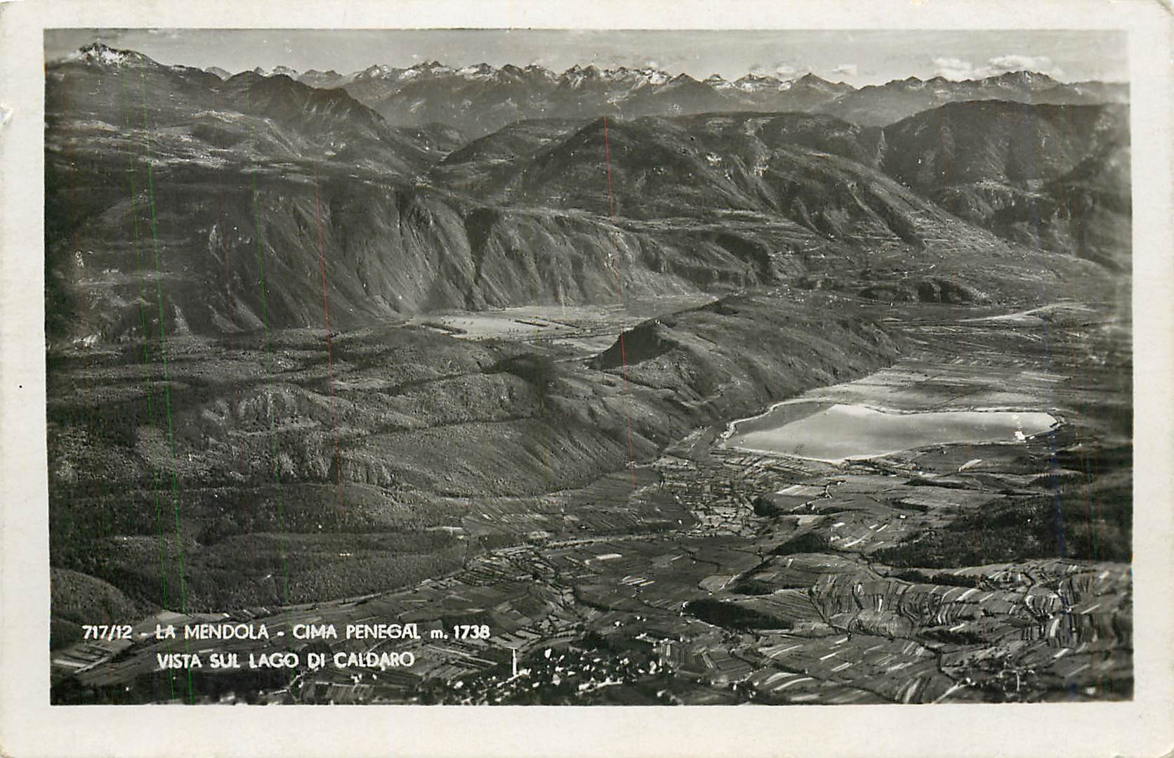 CPA La Mendola Cima Penegal m 1738 Vista sul Lago du Caldaro