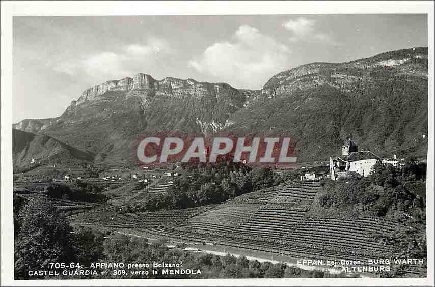 CPA Appiano pressse Bolzano Castel Guadia m 369 Verso la Mendola