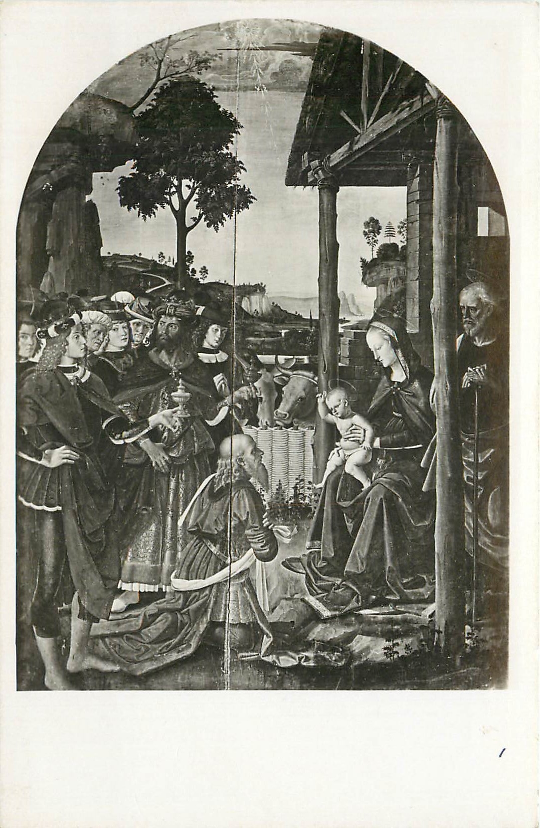 CPA Perugia R Pinacoteca Vannucci l'Adorazione dei Re Magi (Fiorenzo di Lorenzo)