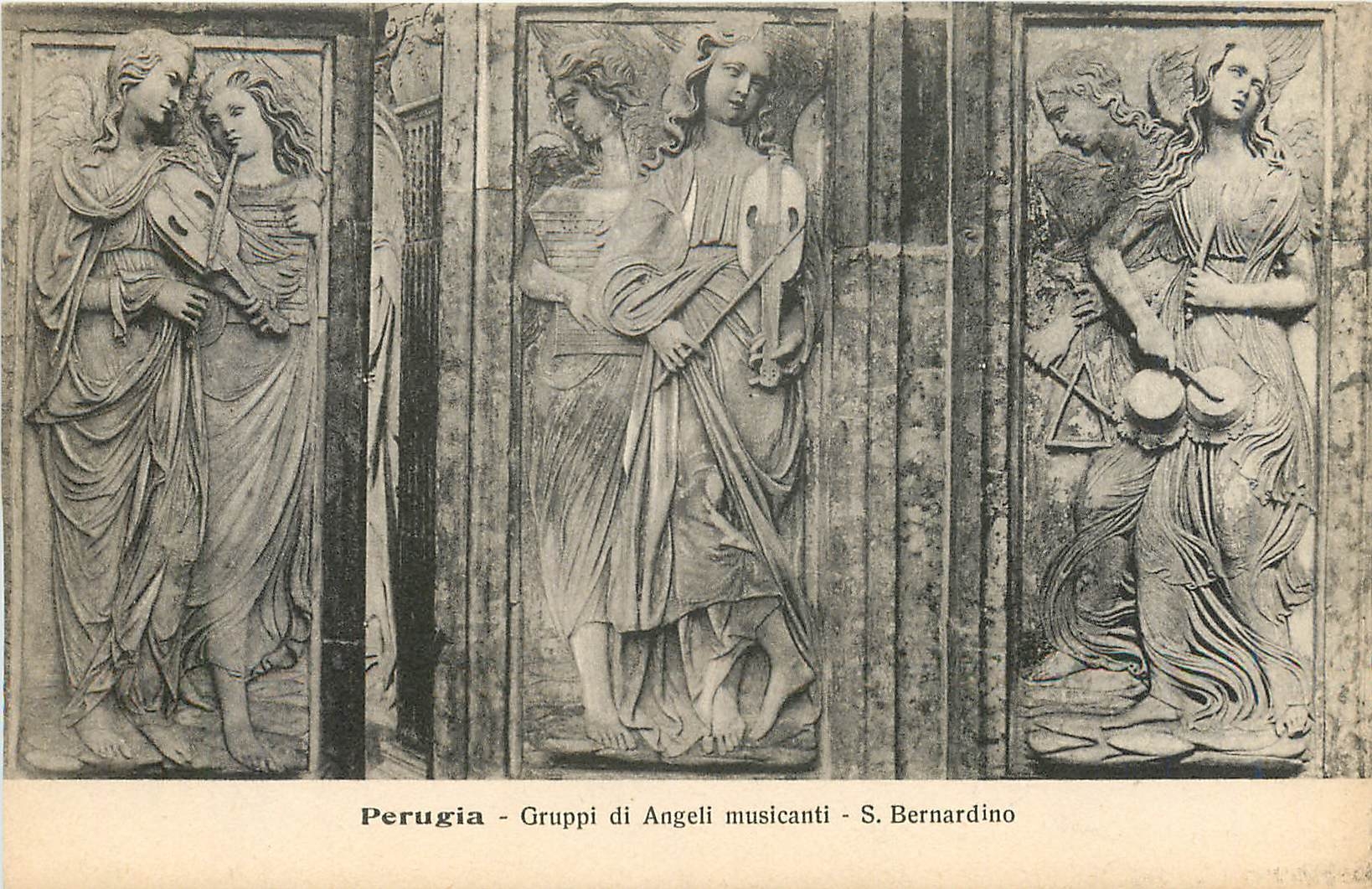 CPA Perugia Gruppi di Angeli misicanti S Bernardino