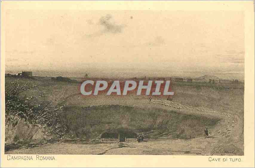 CPA Campagna Romana Cave du Tufo