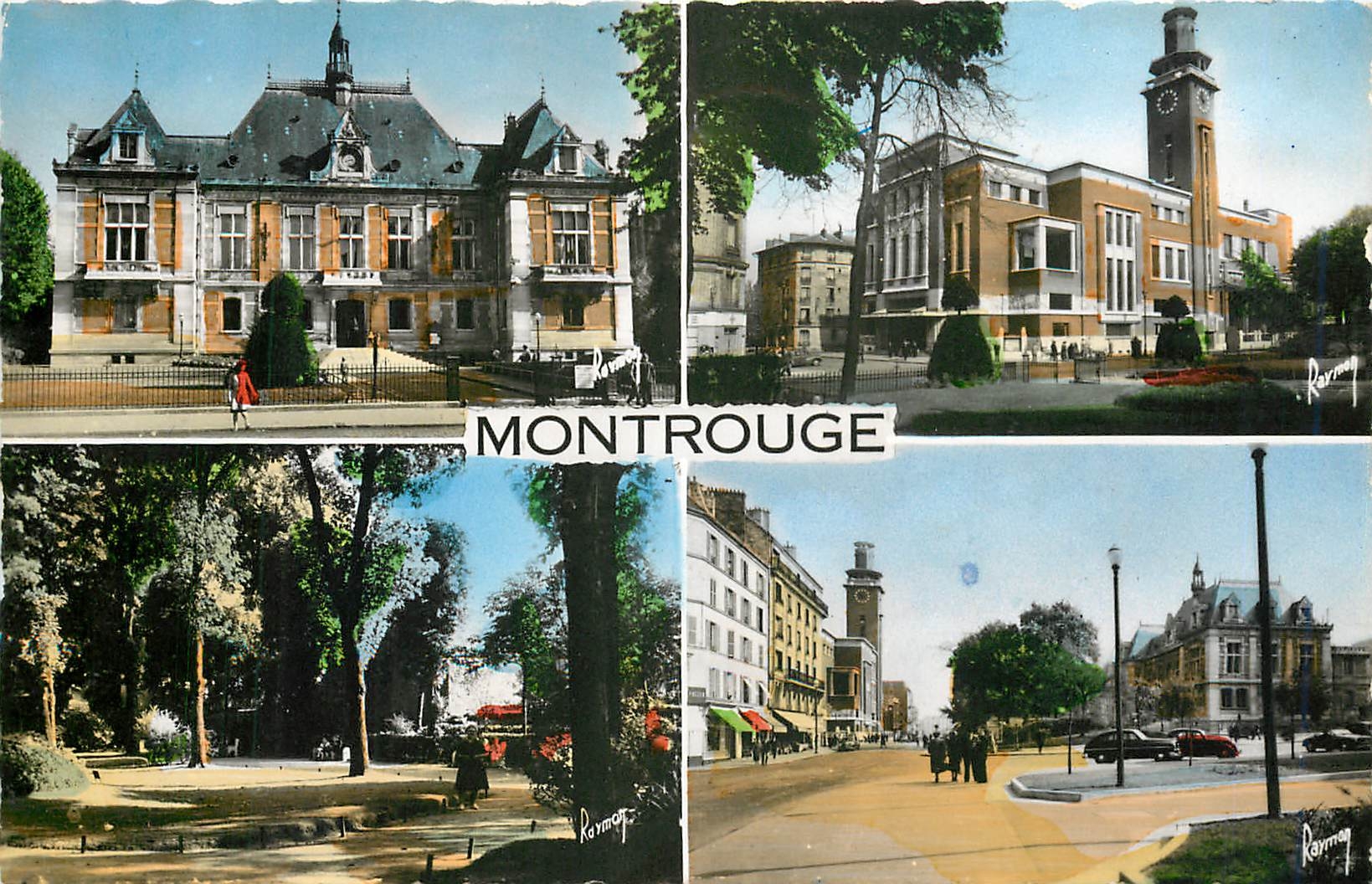 CPM Images de France La Mairie le centre Administradif le Square Place de l'Eglise