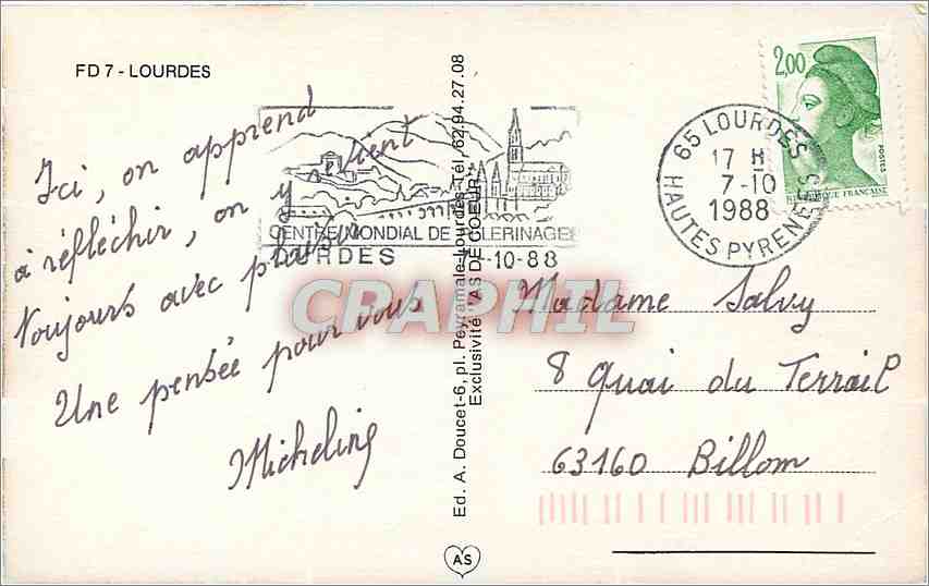 CPM Lourdes — Verso