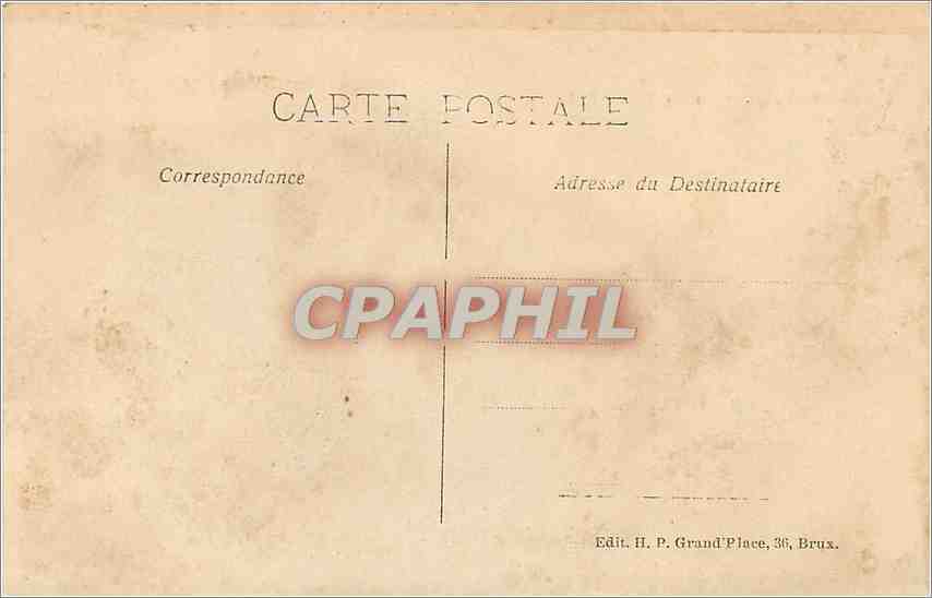 CPA Bruxelles Palais de Justice — Verso
