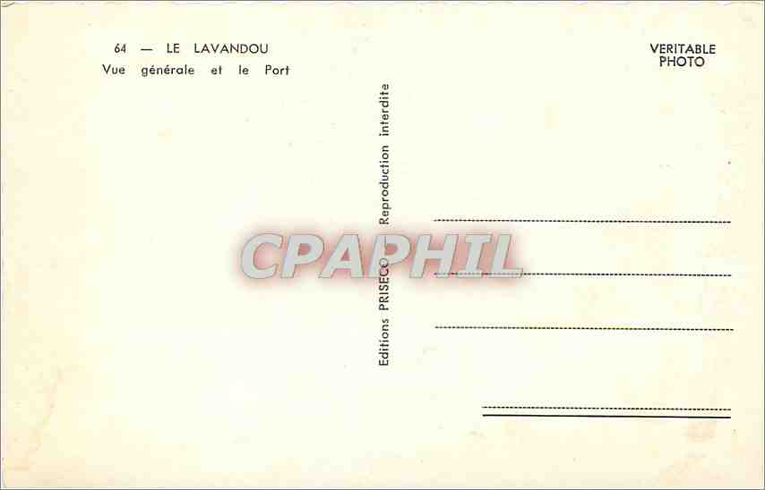 CPM Le Lavandou Vue generale et le Port — Rückseite