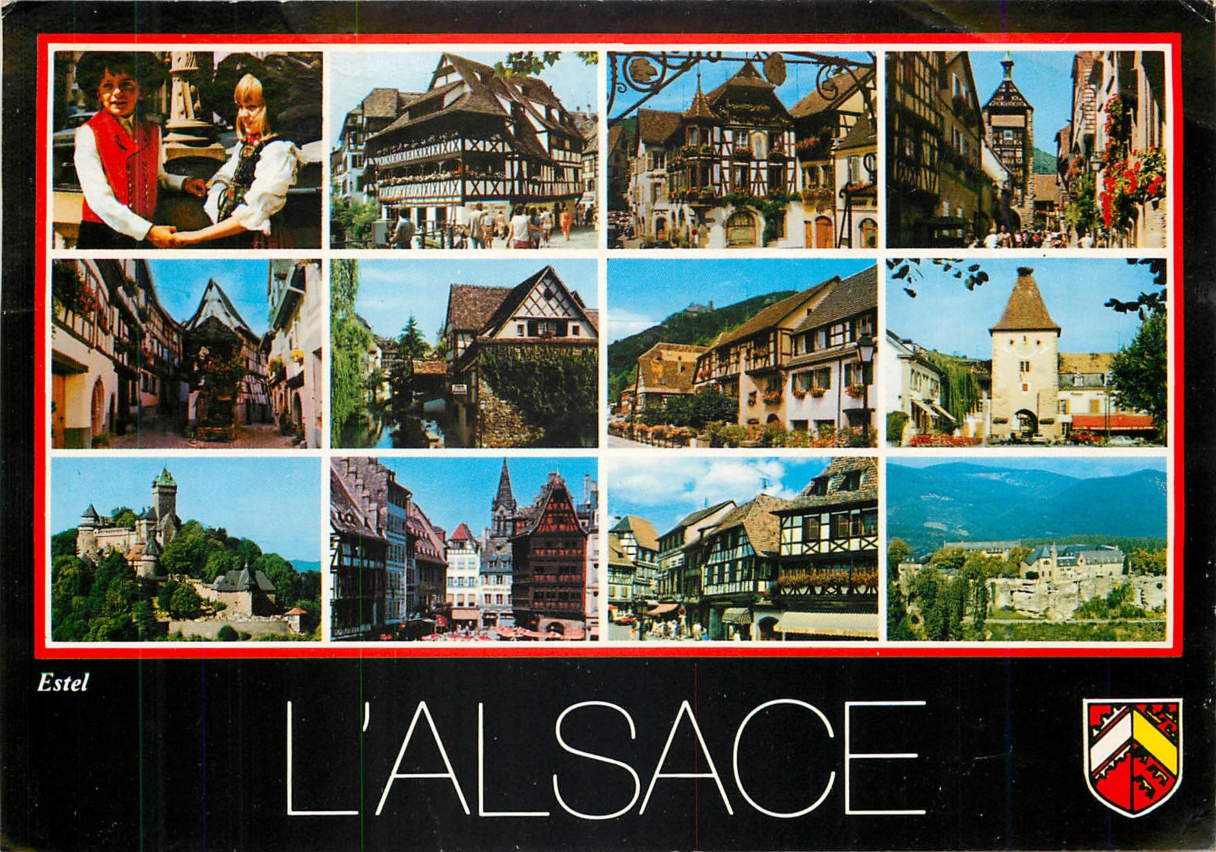 CPM l'Alsace Folklore alsacien Strasbourg Kaysersberg
