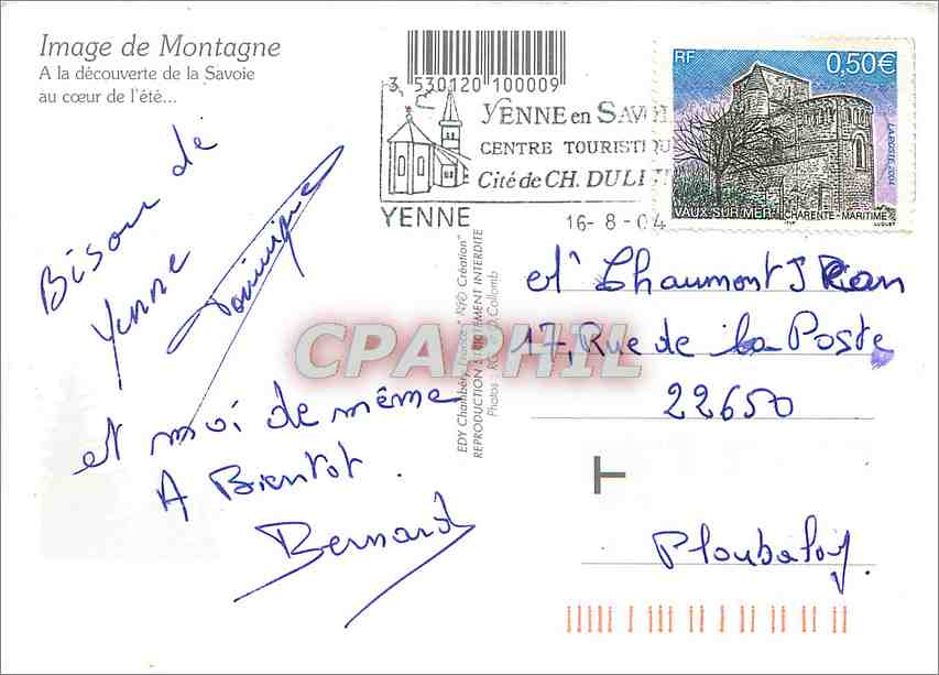 CPM Image de Montagne a la Decouverte de la Savoie au coeur de l'ete — Rückseite