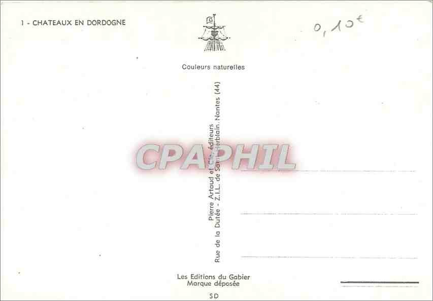 CPM Chateaux en Bourgogne Campagne Marouatte Biron La Treyne Domme Hautefort Lanquais — Rückseite