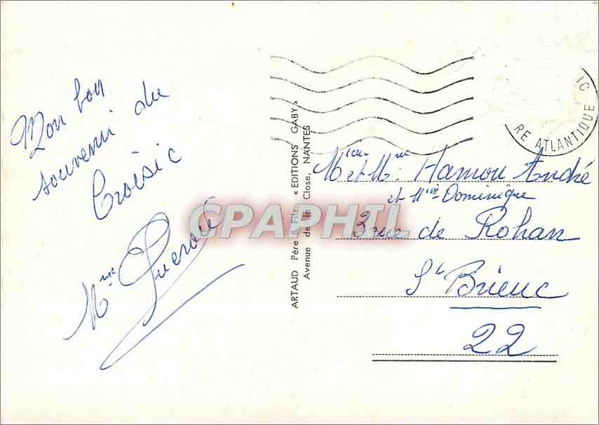 CPM La Cote d'Amour Saint Nazaire Saint Marc Sainte Marguerite Pornichet — Verso