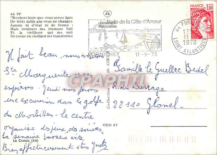 CPM Rochers bien que vous soyez ages detrois mille ans vous ne changez jamais ni d'etat ni de forme — Back
