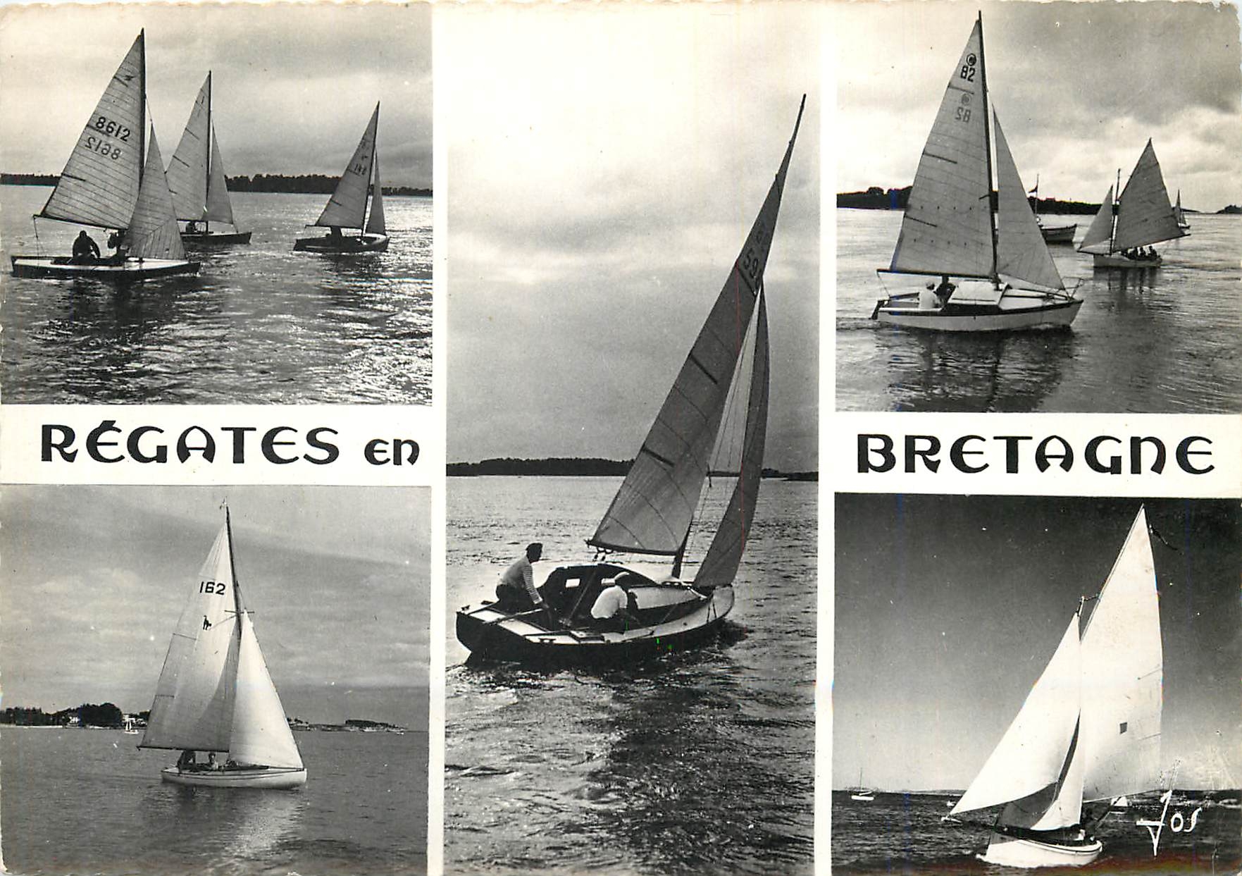 CPM Regates en Bretagne Bateaux participant aux regates sur la cote Bretonne Bateaux