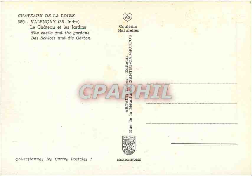 Château de Valençay — Les Jardins — Artalid & Manettes-Carquefou — Verso