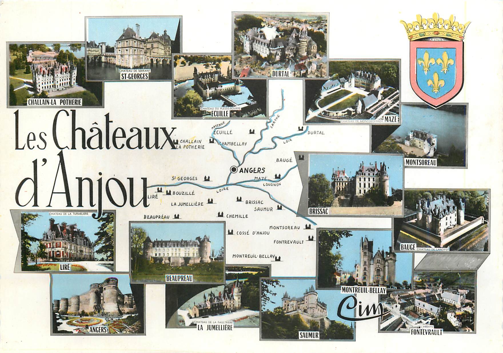 CPM Chateaux d'Anjou Challain la Pothere St Georges Durtal Maze Montsoreau Lire Beaupre