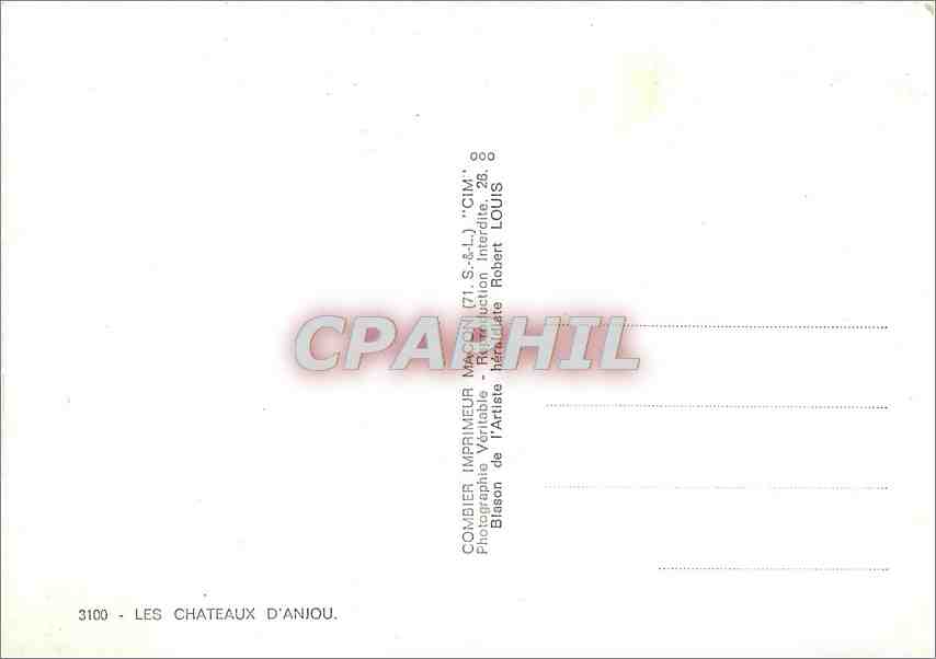 CPM Chateaux d'Anjou Challain la Pothere St Georges Durtal Maze Montsoreau Lire Beaupre — Verso
