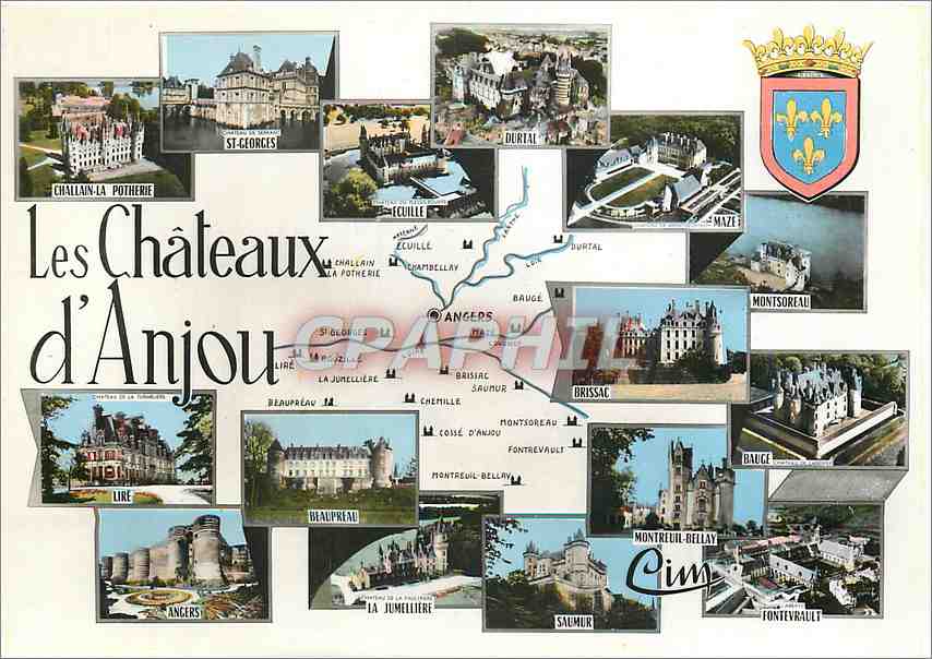 CPM Chateaux d'Anjou Challain la Pothere St Georges Durtal Maze Montsoreau Lire Beaupre