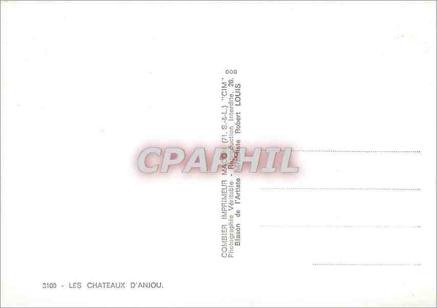 CPM Chateaux d'Anjou Challain la Pothere St Georges Durtal Maze Montsoreau Lire Beaupre — Rückseite