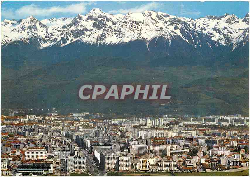 CPM Grenoble vue generale et chaine de Belledonne