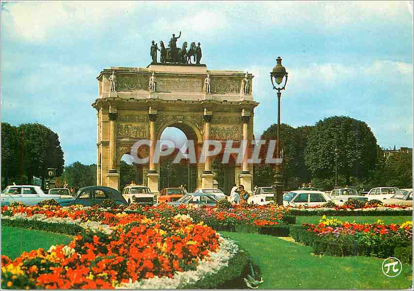 CPM Sous le ciel de Paris L'Arc de Triomphe du Carrouset