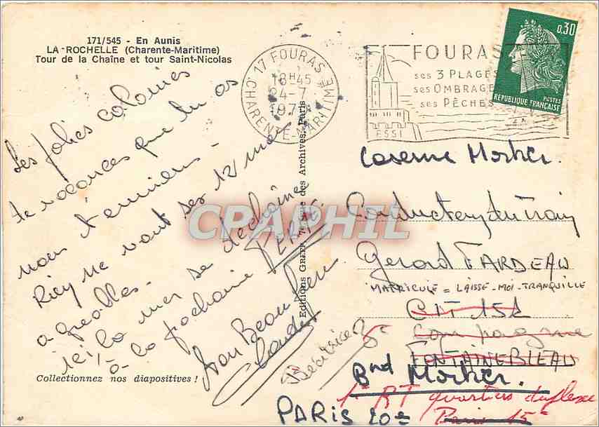 CPM An Aunis La Rochelle (Charente Mar) Tour de la Chaine et tour Saint Nicolas Bateau — Verso