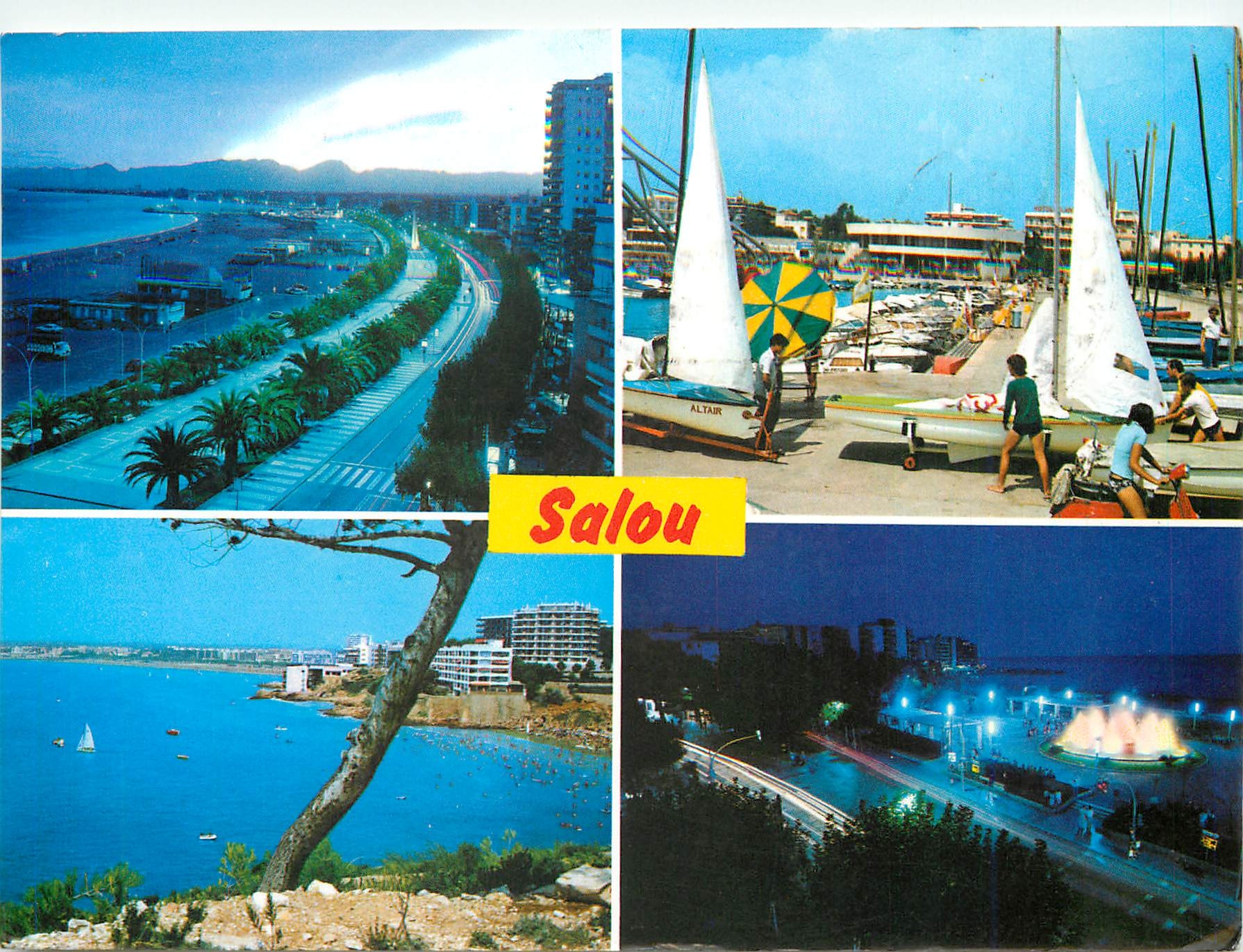 CPM Costa Dorada Tarragona Fuente y Paseo de Jaime Bateaux