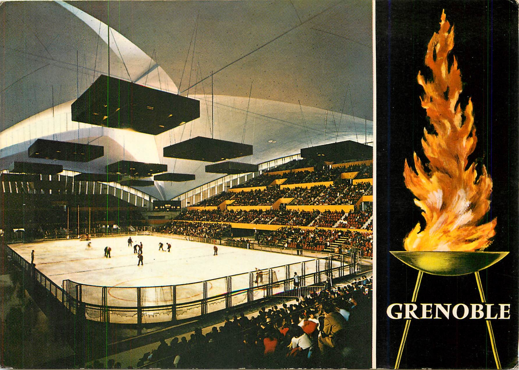 CPM Xe Jeux Olympiques d'Hiver Grenoble 1986 la Stade de glace Jeux Olympiques