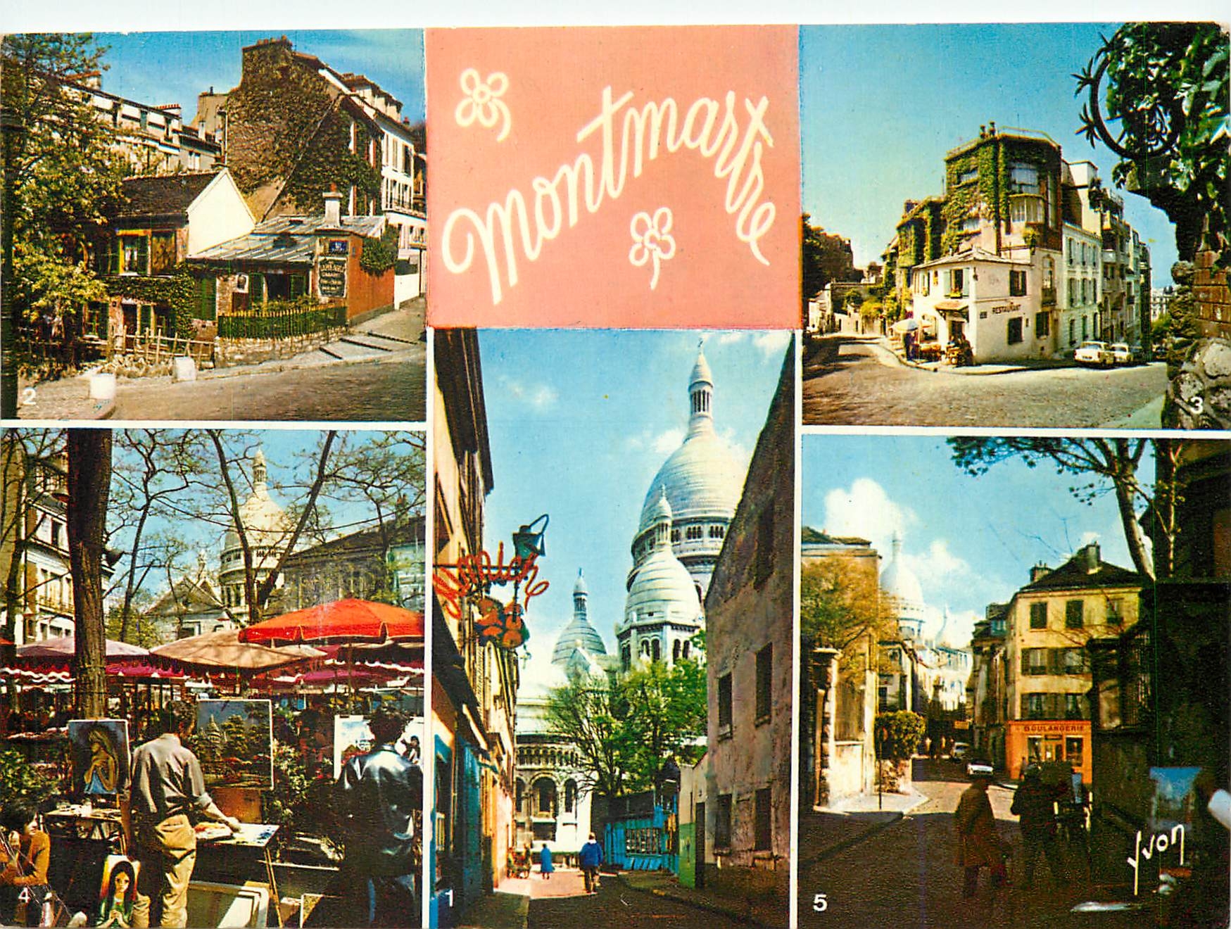 CPM Paris en Flanant Montmartre Rue du Chevalier de la Barre et le Sacre Coeur