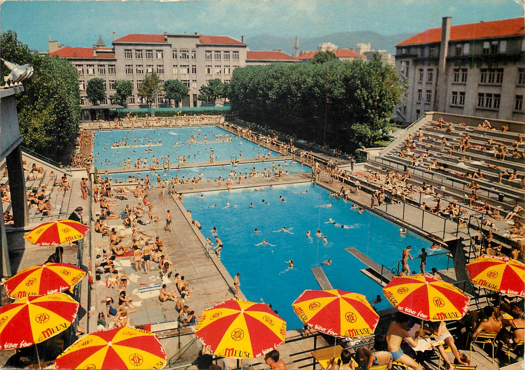 CPM Les Alpes en couleurs naturelles Grenoble la Piscine municipale